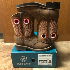 Ariat fatbaby cowgirl western boots -kids